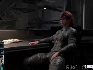 this might be the best FUTA animation of all time? Officer on Dick - Mass Effect Hentai