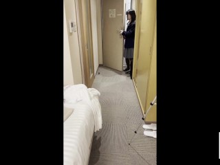 Sora, A Japanese cute chic works as a part time, masturbation to orgasm