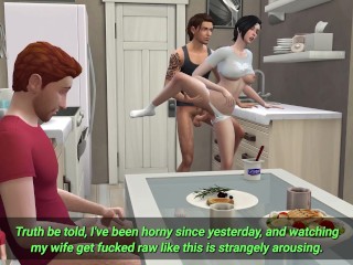 Cuckold Husband Shares Innocent Wife with Starngers - Part 2 - DDSims