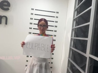 Horny redhead burglar caught masturbating in police station