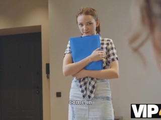 VIP4K. Sexy boss knows how to satisfy her assistant and new office worker