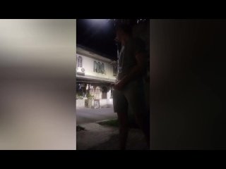 Foreigner jerking off his penis in public almost got caught twice philippines manila San Juan city!!