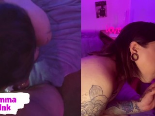 This trans girl gives an unbelievable blowjob - Full video on OF/EMMAINK13