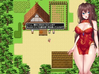 【#01 淫霊退魔師カエデ 実況(体験版)】爆乳チャイナ娘が背後からおっぱい揉まれ手マンされ、最後に口内射精フェラされて・・(ファンタジー同人エロゲー）