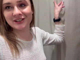 Crazy Girl Publicly Trying On Flamboyant Outfits In The Dressing Room