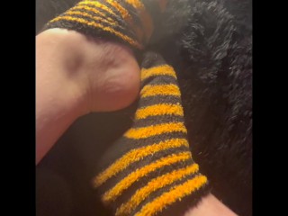 Fuzzy Sock Foot Play (Full Vid on MV)