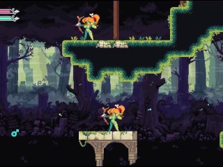 Flip Witch [ Pixel HENTAI Game ] Ep.2 huge sextoy for cute monster girl !