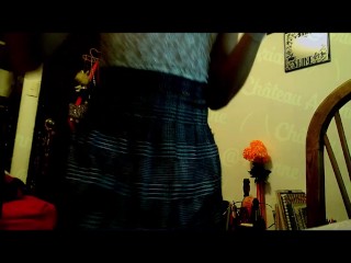 Trans Goth Girl Flashing Ass on White Panties POV │ Château Arianne