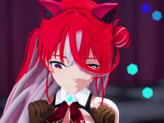 【MMD Hololive/60fps】《Houshou Marine (宝鐘マリン)》~《Nyan Cat EX》~(daniwellP feat. 桃音モモ)