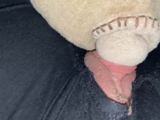 Peeping Clit Rubs Stuffie HARD