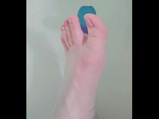 Blue Dil Between My Cute Little Painted Toes in Bath