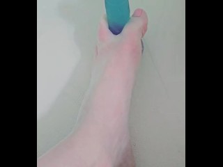 Blue Dil Between My Cute Little Painted Toes in Bath