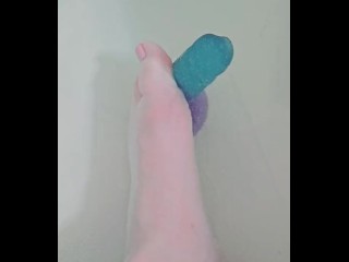 Blue Dil Between My Cute Little Painted Toes in Bath