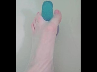 Blue Dil Between My Cute Little Painted Toes in Bath