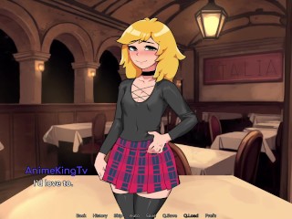 Cute Femboy hungry for cock in the restaurant