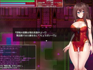 【#04 淫霊退魔師カエデ 実況(体験版)】爆乳チャイナ娘がおっぱい揉まれまくって村長に中出しされてしまい・・・(ファンタジー同人エロゲー）