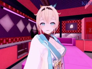 Kazama Iroha and I have intense sex in a secret room. - Hololive VTuber POV Hentai