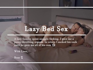 We spent a cozy day in bed making each other cum - real amateur couple sensual weekend