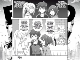 Darkness X Kazuma X Megumi - Darkness y Megumi Follan con Kazuma - Manga porno