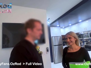 Super hot blonde real estate agent April Love fucks OzRod to close the deal