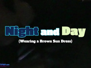 Braless Woman MILF in Public driving and outdoors exposes Big Tits and Nipples