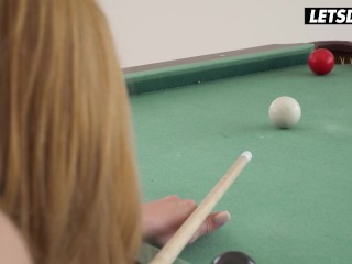 Kaisa Nord & Leyla Fiore Have Fun On The Pool Table & Wear Sexy Lingerie - A GIRL KNOWS