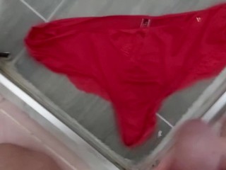 I cum in the Victoria's Secret panties that the girl I'm with gave me