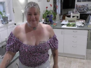 NZ submissive slut drinks piss as her Master pisses in the dishwasher