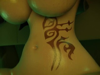 LOL Katarina cowgirl at the bar.