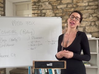 COWGIRL POSITION - Sex Tutorial with Miss Fox