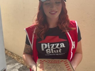 Fucking The Pizza Delivery Girl After She Was Late