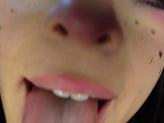 ASMR LENSLICKING close up sfw