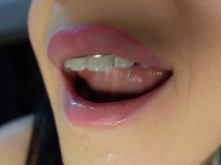 ASMR LENSLICKING close up sfw