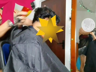 (1)Mistress hair cut and peeplay(Ladyසැලුන් ගිගින් කොණ්ඩය කපාගෙන වුනදෙය බලන්න.)