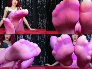 My shiny feet mesmerize you PREVIEW - femdom foot fetish mistress padrona goddess Rebecca Diamante