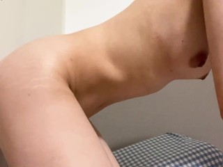 Practicing Doggy Style with a dildo. It felt so good I couldn't move.