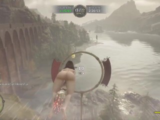 Hogwarts Legacy Nude mods gameplay Part 34 - Broom Riding Race