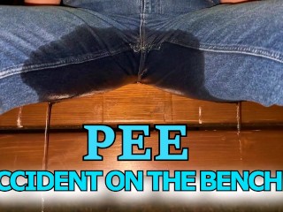 I peed my new jeans on public Bench.