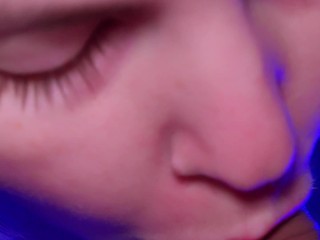 Blowjob close up Cum in mouth