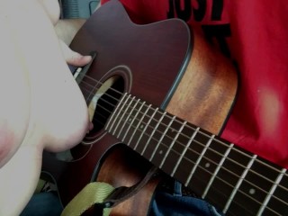 I won't let my husband practice his guitar. Natural tits, funny video POV