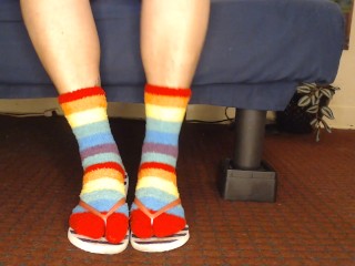 Fluffy Fuzzy Socks Flip Flops Shoeplay