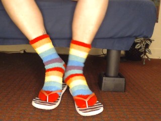 Fluffy Fuzzy Socks Flip Flops Shoeplay