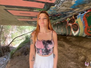 Real Teens - Horny Redhead Teen Alex Kane Fucks Under The Bridge And Back Home