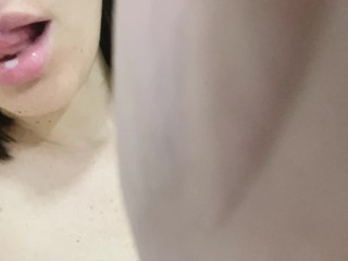 Watch me how I eat and enjoy my pussy cream