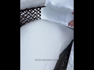 Busty Redhead Isla Moon Makes Horny Snow Angels