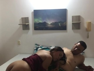 beautiful woman sucks my penis and I fuck her in various positions at the motel