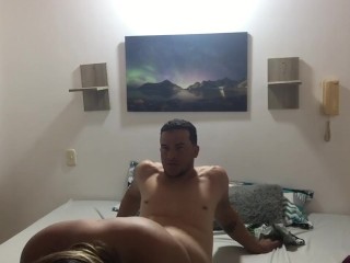 beautiful woman sucks my penis and I fuck her in various positions at the motel