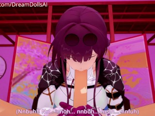 Kafka from Honkai Star Rail: Wet Room and Bathtub - POV