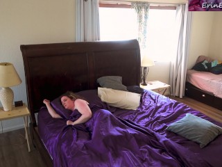 Stepson sneaks into stepmom's bed and surprise fucks her in the butt while dad is in the shower