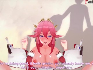 Yae Miko Having hard sex | 3 | Genshin Impact | Full & FPOV version on Patreon: Fantasyking3